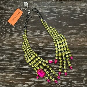 Betsey Johnson Rich Witch Hands necklace bib